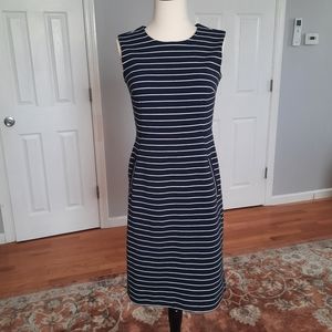 Lends End Striped sleeveless sheath dress